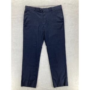 Joseph Abboud Dress Pants Mens 40x33 Navy Blue Reda Super 110's Wool Italian